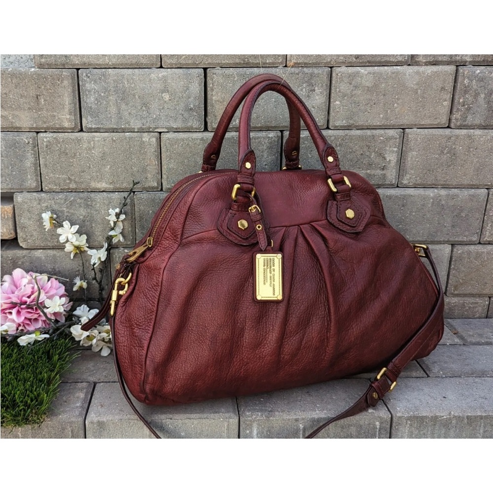 RARE Marc Jacobs XL WORK WEEKENDER TRAVEL DUFFLE leather purse classic Q AIDEN